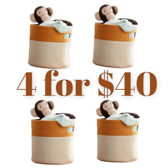 Pillowfort Other - Canvas Color Block Storage Pillowfort Kids Toys Basket Perfect Halloween 🎃 4pcs